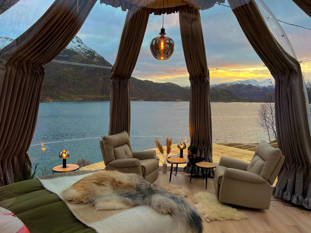 Lofoten Glampingdome Myrland Exteriér fotografie